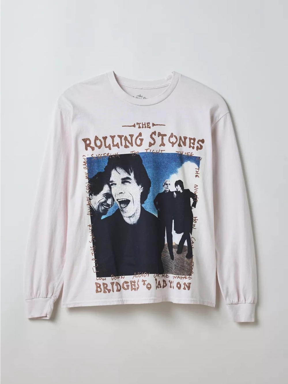 NWOT Rolling Stones Bridges To Babylon Graphic Long Sleeve Tee Size Large